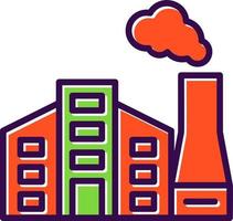 Factory Pollution Vector Icon Design