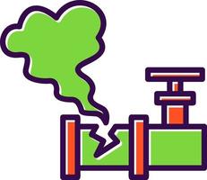 Gas Pipe Leak Vector Icon Design