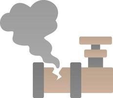 Gas Pipe Leak Vector Icon Design