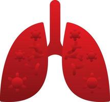 Lungs Infection Vector Icon Design