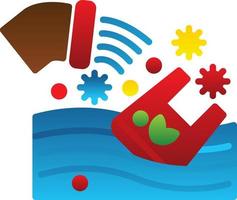 Water Pollution Vector Icon Design