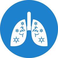 diseño de icono de vector de infección de pulmones