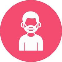 Man Wearing Mask Vector Icon Design