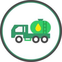 Oil Tanker Vector Icon Design