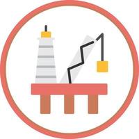 Oil Platform Vector Icon Design