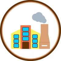 Factory Pollution Vector Icon Design