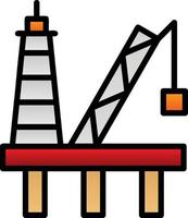 Oil Platform Vector Icon Design