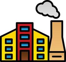 Factory Pollution Vector Icon Design