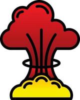 Nuclear Explosion Vector Icon Design