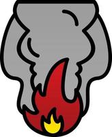 Fire Pollution Vector Icon Design