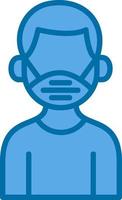 Man Wearing Mask Vector Icon Design