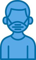 Man Wearing Mask Vector Icon Design