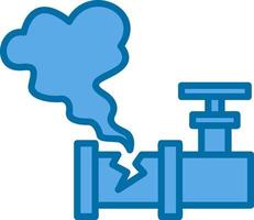 Gas Pipe Leak Vector Icon Design