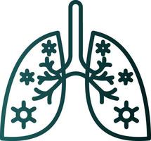 diseño de icono de vector de infección de pulmones