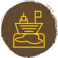 Ocean Oil Spill Vector Icon Design