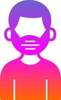 Man Wearing Mask Vector Icon Design