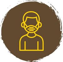 Man Wearing Mask Vector Icon Design