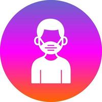 Man Wearing Mask Vector Icon Design