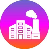 Factory Pollution Vector Icon Design