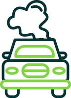 diseño de icono de vector de contaminación de coche