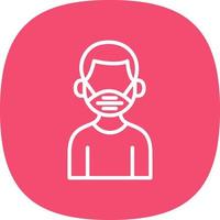 Man Wearing Mask Vector Icon Design