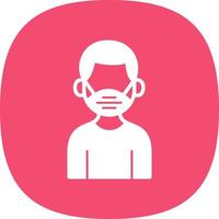Man Wearing Mask Vector Icon Design