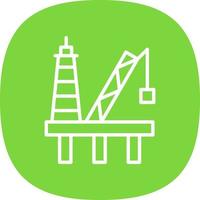 Oil Platform Vector Icon Design