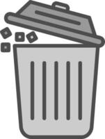 diseño de icono de vector de basura