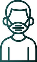 Man Wearing Mask Vector Icon Design