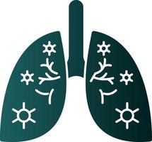 diseño de icono de vector de infección de pulmones