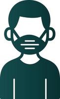 Man Wearing Mask Vector Icon Design