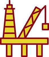 Oil Platform Vector Icon Design