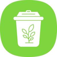 diseño de icono de vector de basura de planta