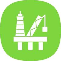 Oil Platform Vector Icon Design