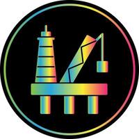 Oil Platform Vector Icon Design