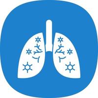 diseño de icono de vector de infección de pulmones