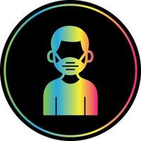 Man Wearing Mask Vector Icon Design