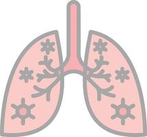 diseño de icono de vector de infección de pulmones