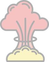 Nuclear Explosion Vector Icon Design