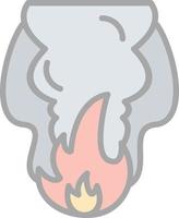 Fire Pollution Vector Icon Design