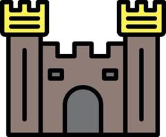 diseño de icono de vector de puerta de castillo