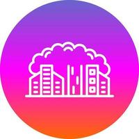 diseño de icono de vector de contaminación de la ciudad