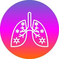 diseño de icono de vector de infección de pulmones