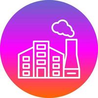 Factory Pollution Vector Icon Design