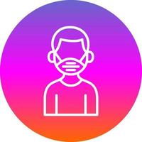 Man Wearing Mask Vector Icon Design