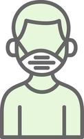 Man Wearing Mask Vector Icon Design