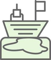 Ocean Oil Spill Vector Icon Design