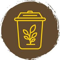 diseño de icono de vector de basura de planta