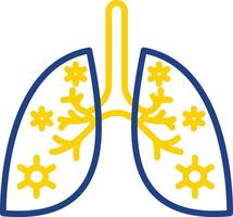 diseño de icono de vector de infección de pulmones