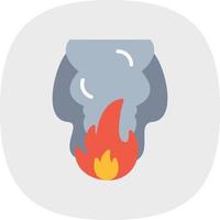 Fire Pollution Vector Icon Design